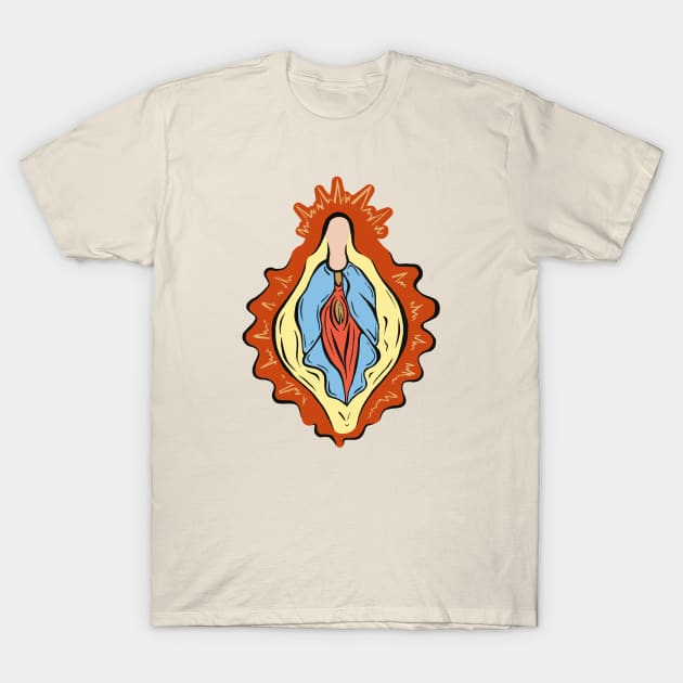 Vulva Mary - The Peach Fuzz T-Shirt by ThePeachFuzz